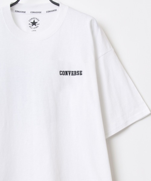 CONVERSE(コンバース)の「CONVERSE/コンバース ビッグシルエット バックプリント オールスター スニーカー イラスト フロント ワンポイント刺繍 Tシャツ(Tシャツ/カットソー・メンズ・ホワイト/ブラック/ベージュ/ブルー/ホワイト系その他/ブラック系その他・LL/M/L)」の7枚目の写真