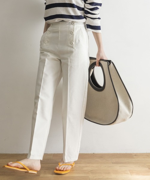 URBAN RESEARCH（アーバンリサーチ）の「『Oggi 5月号掲載』バックサテンマリンパンツ（その他パンツ・レディース・ネイビー/ホワイト・36/38）」の10枚目の写真