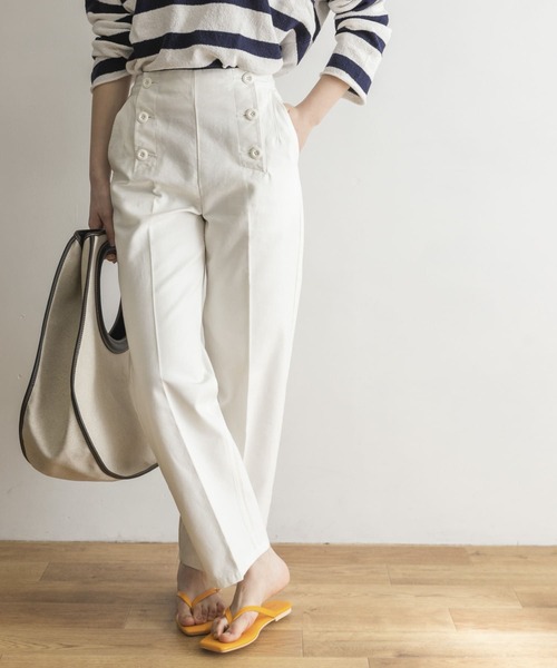 URBAN RESEARCH（アーバンリサーチ）の「『Oggi 5月号掲載』バックサテンマリンパンツ（その他パンツ・レディース・ネイビー/ホワイト・36/38）」の11枚目の写真