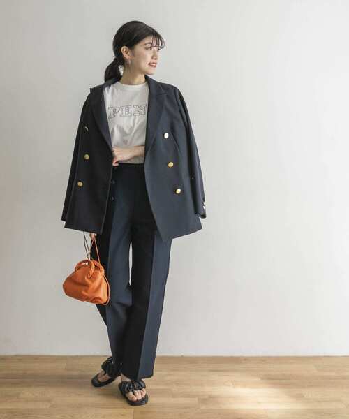 URBAN RESEARCH（アーバンリサーチ）の「『Oggi 5月号掲載』バックサテンマリンパンツ（その他パンツ・レディース・ネイビー/ホワイト・36/38）」の19枚目の写真