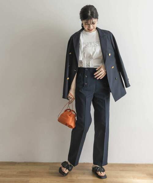 URBAN RESEARCH（アーバンリサーチ）の「『Oggi 5月号掲載』バックサテンマリンパンツ（その他パンツ・レディース・ネイビー/ホワイト・36/38）」の20枚目の写真