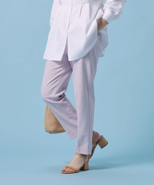 NOLLEY’S(ノーリーズ)の「シェルタリングドライOXパンツ(その他パンツ・レディース・ホワイト/グレー系その他/ネイビー/ラベンダー/イエロー・34/36/38/40)」の5枚目の写真