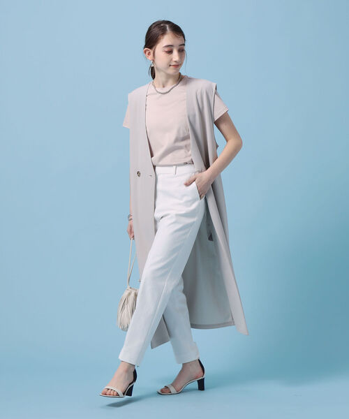 NOLLEY’S(ノーリーズ)の「シェルタリングドライOXパンツ(その他パンツ・レディース・ホワイト/グレー系その他/ネイビー/ラベンダー/イエロー・34/36/38/40)」の8枚目の写真