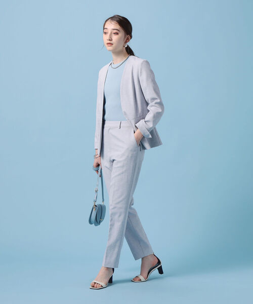 NOLLEY’S(ノーリーズ)の「シェルタリングドライOXパンツ(その他パンツ・レディース・ホワイト/グレー系その他/ネイビー/ラベンダー/イエロー・34/36/38/40)」の15枚目の写真