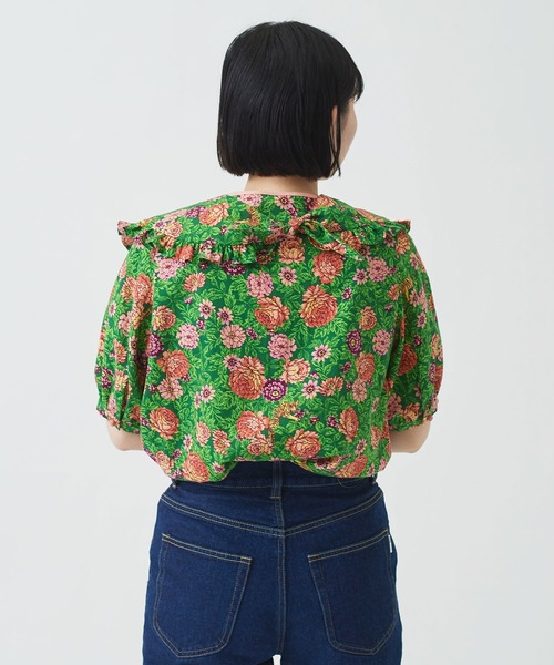 I am I in fact...(アイアムアイインファクト)の「虎華TORA HANA frill scarf(付け襟・レディース・レッド/グリーン・FREE)」の14枚目の写真