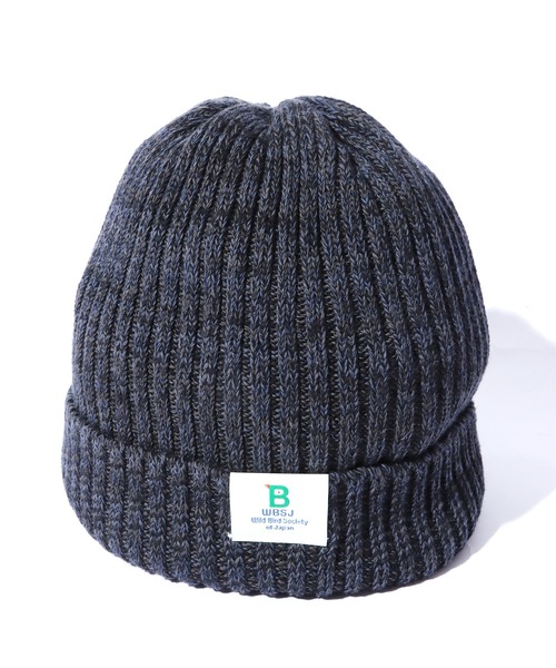 ROOPTOKYO（ループトウキョウ）の「Wild Bird society of Japan/日本野鳥の会 OC KNIT WATCH ニット帽（ニットキャップ/ビーニー・メンズ・ベージュ/オレンジ/ブラック×ブルー・FREE）」の2枚目の写真