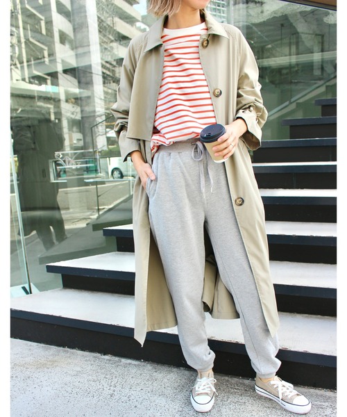 MLI'A(エムリア)の「ステンカラートレンチコート(トレンチコート・レディース・カーキ/ベージュ・M)」の15枚目の写真