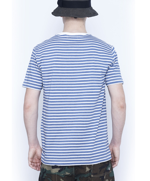 SILAS(サイラス)の「S/S BORDER POCKET TEE(MADE IN JAPAN) | 月9ドラマ【恋仲】 福士蒼汰さん着用(Tシャツ/カットソー・メンズ・チャコールグレー/ブルー/ネイビー/イエロー・SMALL/MEDIUM/LARGE)」の7枚目の写真