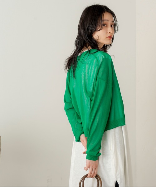 ANGIE(アンジー)の「2WAYシアーカーディガン(カーディガン/ボレロ・レディース・ブラック/イエロー/オレンジ/ブルー/グリーン/アイボリー・FREE)」の19枚目の写真