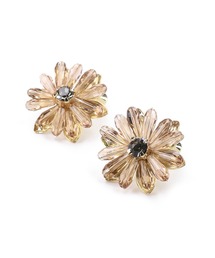 クリアフラワーイヤリング