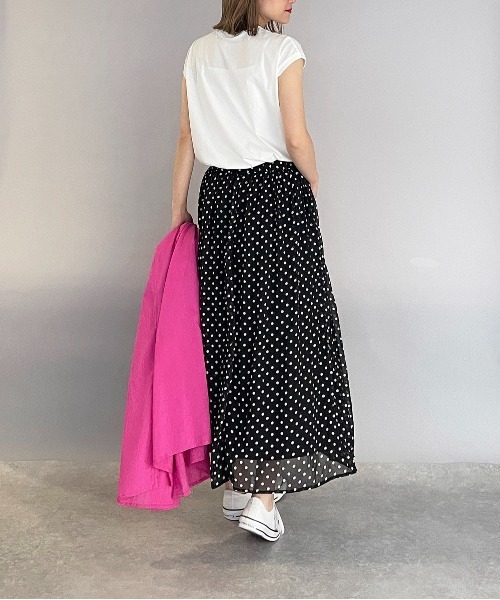 PICCIN（ピッチン）の「ラウンドネックフレンチスリーブ（Tシャツ/カットソー・レディース・ブラック/ブルーグリーン/オフホワイト・M）」の14枚目の写真