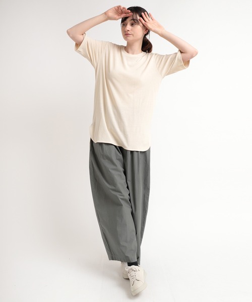 RNA-N（アールエヌエーエヌ）の「M1881 シルクブレンドデザインＴ（Tシャツ/カットソー・レディース・ブラウン/スモークグレー/チャコール/キナリ・MEDIUM）」の9枚目の写真