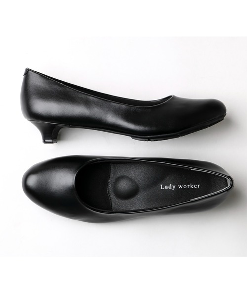Lady worker(レディワーカー)の「3㎝ヒール 3E ゆったりパンプス(パンプス・レディース・ブラック・22.5cm/24.5cm/24cm/22cm/25cm/23cm/23.5cm)」の3枚目の写真