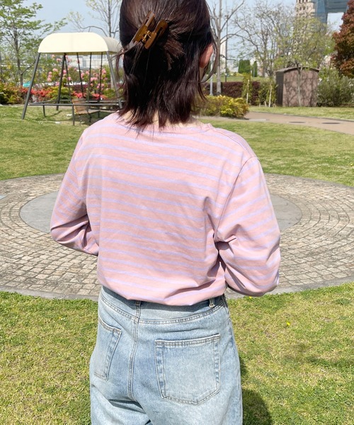 PairPair（ペアペア）の「ボーダーロンT（Tシャツ/カットソー・レディース・ブルー系その他/ピンク系その他・フリー）」の10枚目の写真