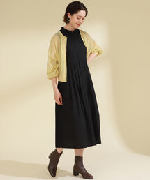 Ray BEAMS | Ray BEAMS / プリーツ キリカエ ノースリーブ ワンピース(ワンピース)