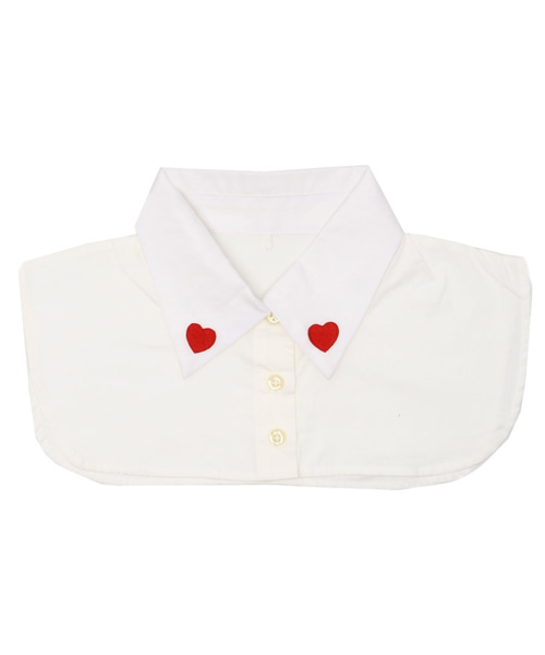 WEGO（ウィゴー）の「WEGO/ハート刺繍付け襟（マフラー・レディース・ブラック/パープル/レッド・FREE）」の3枚目の写真