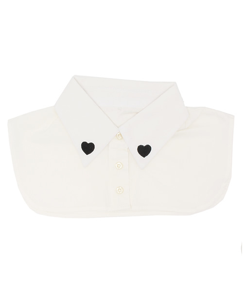 WEGO（ウィゴー）の「WEGO/ハート刺繍付け襟（マフラー・レディース・ブラック/パープル/レッド・FREE）」の2枚目の写真