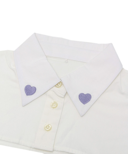 WEGO（ウィゴー）の「WEGO/ハート刺繍付け襟（マフラー・レディース・ブラック/パープル/レッド・FREE）」の5枚目の写真