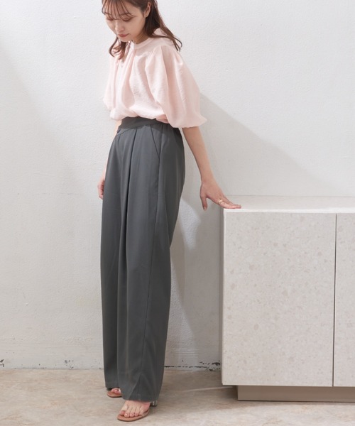 VANNIE U（ヴァニーユー）の「シアーふくりブラウス（シャツ/ブラウス・レディース・ブラック/ピンク/アイボリー・FREE）」の18枚目の写真