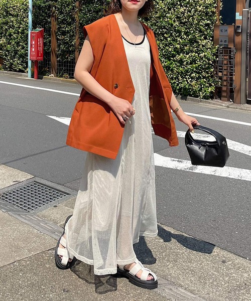 PAGEBOY（ページボーイ）の「WEB限定アイテム / ノーカラージレ（テーラードジャケット・レディース・ブラック/ベージュ/オレンジ・FREE）」の19枚目の写真