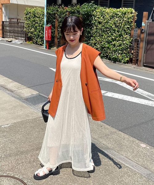 PAGEBOY（ページボーイ）の「WEB限定アイテム / ノーカラージレ（テーラードジャケット・レディース・ブラック/ベージュ/オレンジ・FREE）」の22枚目の写真