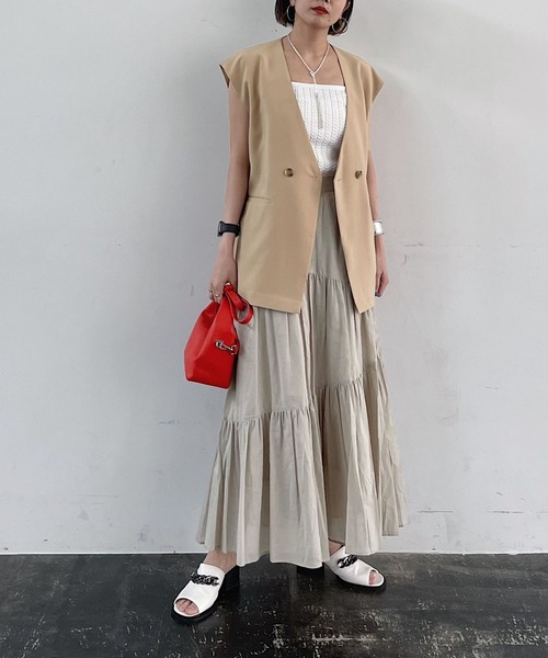 PAGEBOY（ページボーイ）の「WEB限定アイテム / ノーカラージレ（テーラードジャケット・レディース・ブラック/ベージュ/オレンジ・FREE）」の20枚目の写真