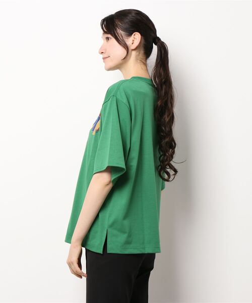 CAMP7（キャンプセブン）の「【CAMP7】発砲プリントＴシャツ（Tシャツ/カットソー・レディース・ホワイト/グリーン/ダークグレー・M/L）」の5枚目の写真