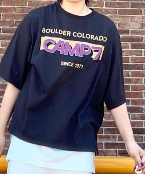 CAMP7（キャンプセブン）の「【CAMP7】発砲プリントＴシャツ（Tシャツ/カットソー・レディース・ホワイト/グリーン/ダークグレー・M/L）」の3枚目の写真