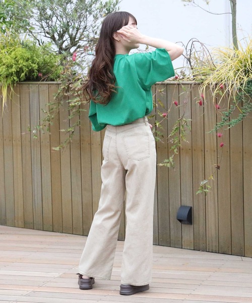 CAMP7（キャンプセブン）の「【CAMP7】発砲プリントＴシャツ（Tシャツ/カットソー・レディース・ホワイト/グリーン/ダークグレー・M/L）」の20枚目の写真