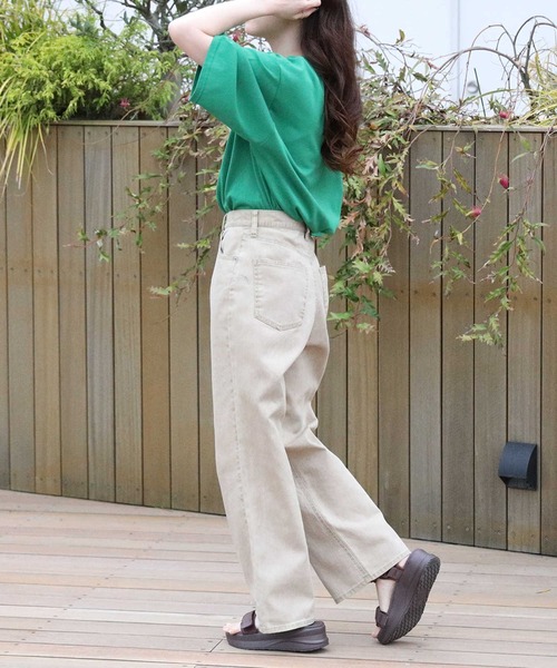 CAMP7（キャンプセブン）の「【CAMP7】発砲プリントＴシャツ（Tシャツ/カットソー・レディース・ホワイト/グリーン/ダークグレー・M/L）」の19枚目の写真