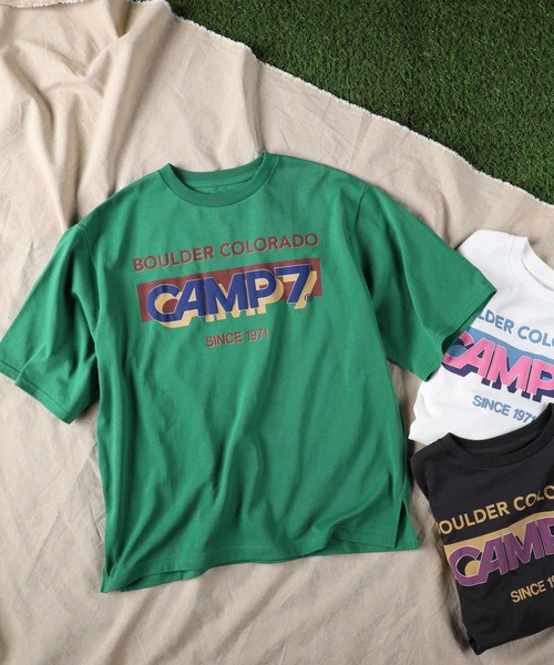 CAMP7（キャンプセブン）の「【CAMP7】発砲プリントＴシャツ（Tシャツ/カットソー・レディース・ホワイト/グリーン/ダークグレー・M/L）」の18枚目の写真