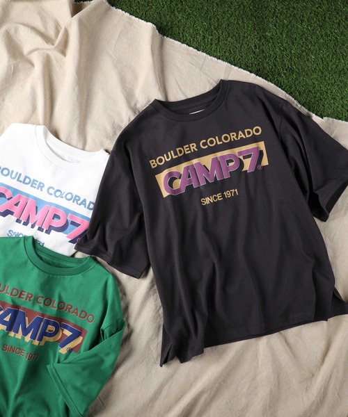 CAMP7（キャンプセブン）の「【CAMP7】発砲プリントＴシャツ（Tシャツ/カットソー・レディース・ホワイト/グリーン/ダークグレー・M/L）」の10枚目の写真