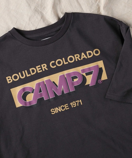 CAMP7（キャンプセブン）の「【CAMP7】発砲プリントＴシャツ（Tシャツ/カットソー・レディース・ホワイト/グリーン/ダークグレー・M/L）」の8枚目の写真