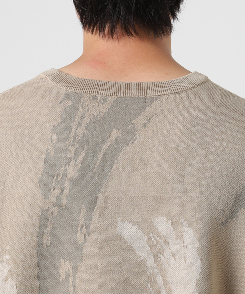 JOURNAL STANDARD(ジャーナルスタンダード)の「14ゲージ SPLASH ジャガード ニットTシャツ(ニット/セーター・メンズ・ブラック/ベージュ/ネイビー/グリーン・MEDIUM/LARGE)」の10枚目の写真