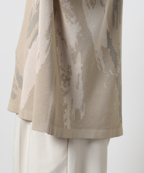 JOURNAL STANDARD(ジャーナルスタンダード)の「14ゲージ SPLASH ジャガード ニットTシャツ(ニット/セーター・メンズ・ブラック/ベージュ/ネイビー/グリーン・MEDIUM/LARGE)」の13枚目の写真