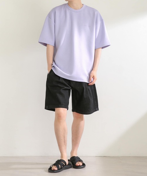 SENSE OF PLACE by URBAN RESEARCH(センスオブプレイスバイアーバンリサーチ)の「ワイドデニムショートパンツ(デニムパンツ・メンズ・ブラック/ライトインディゴブルー・MEDIUM/LARGE)」の6枚目の写真