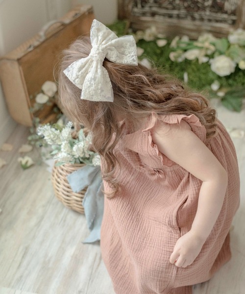 セール】ビッグレースリボンクリップ（バレッタ/ヘアクリップ