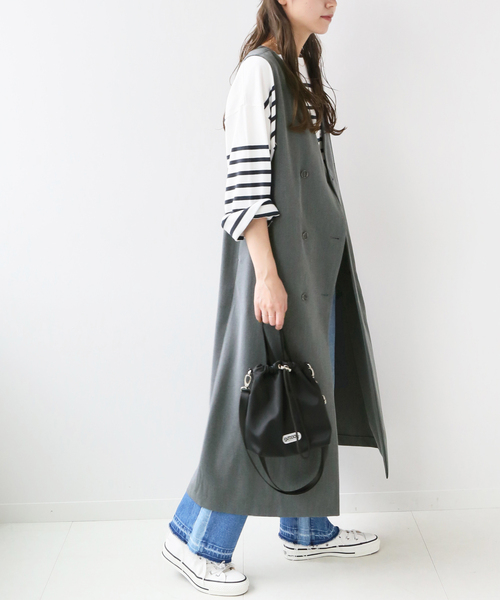 JOURNAL STANDARD relume(ジャーナルスタンダード レリューム)の「TRストレッチダブルボタンジャンパースカート(ジャンパースカート・レディース・ブラック/グレー・FREE)」の16枚目の写真