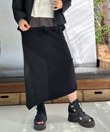 FLUMOR（フラマー）の「カッティングペプラムジャージースカート（スカート）」