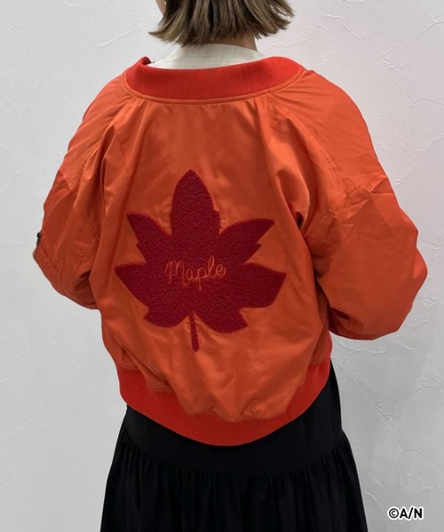 RAGEBLUE（レイジブルー）の「【にじさんじ】樋口楓_コラボMA-1ブルゾン（MA-1・レディース・オレンジ系・FREE）」の9枚目の写真