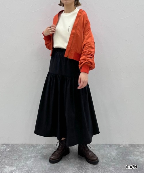 RAGEBLUE（レイジブルー）の「【にじさんじ】樋口楓_コラボMA-1ブルゾン（MA-1・レディース・オレンジ系・FREE）」の6枚目の写真