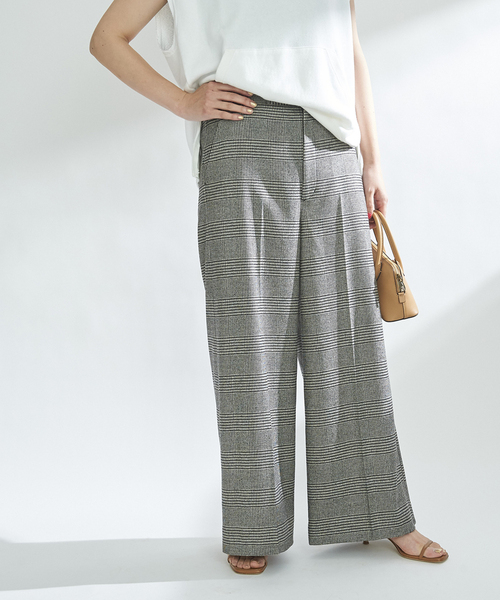 plage（プラージュ）の「Tweed wide パンツ（その他パンツ・レディース・ブラック系その他/チョコ・38/36）」の5枚目の写真