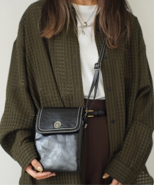 Port(ポート)の「ヴィンテージライク マルチ ショルダーバッグ / スマホ ショルダー(ショルダーバッグ・レディース・ブラック/ブラウン/ライトブラウン・FREE)」の19枚目の写真