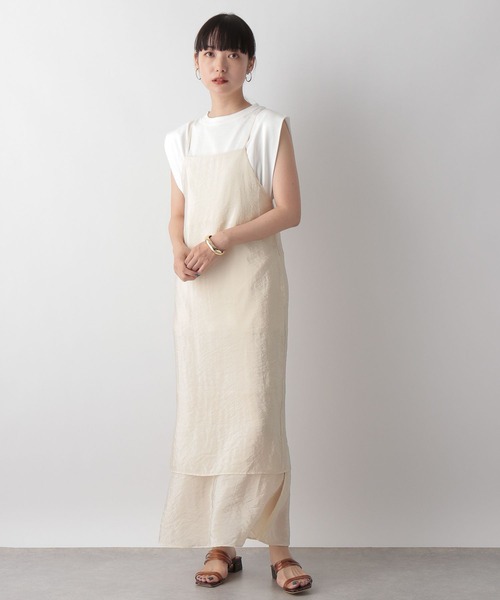 LOWRYS FARM（ローリーズファーム）の「レイヤードフウキャミワンピ　353103（ワンピース・レディース・アイボリー/ブラック/カーキ/ブラウン/イエロー・FREE）」の17枚目の写真