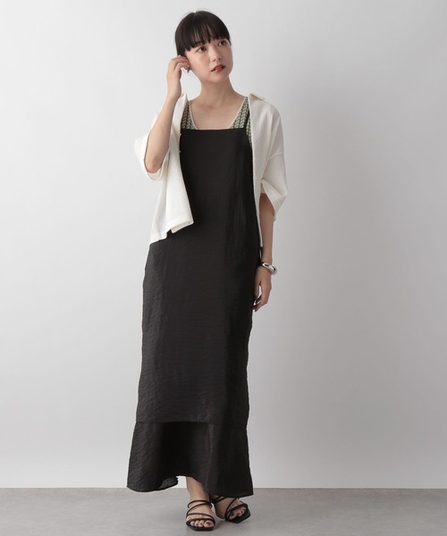 LOWRYS FARM（ローリーズファーム）の「レイヤードフウキャミワンピ　353103（ワンピース・レディース・アイボリー/ブラック/カーキ/ブラウン/イエロー・FREE）」の21枚目の写真