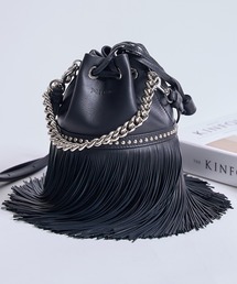 【J&M DAVIDSON】Mini Fringe Carnival With Studs Black