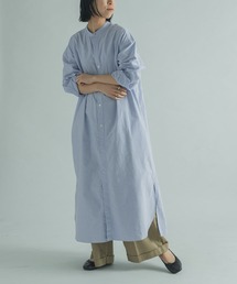 FORK&SPOON | FORK&SPOON　オックスバンドカラーシャツワンピース(ワンピース)