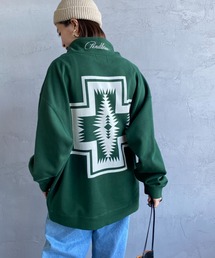 PENDLETON | [PENDLETON/ペンドルトン] 別注 ネイティブ柄 バックプリントハーフジップスウェット(スウェット)