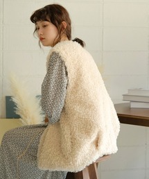 Bab | フェイクシープコクーンファーベスト(ベスト)