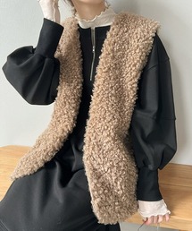 Bab | フェイクシープコクーンファーベスト(ベスト)